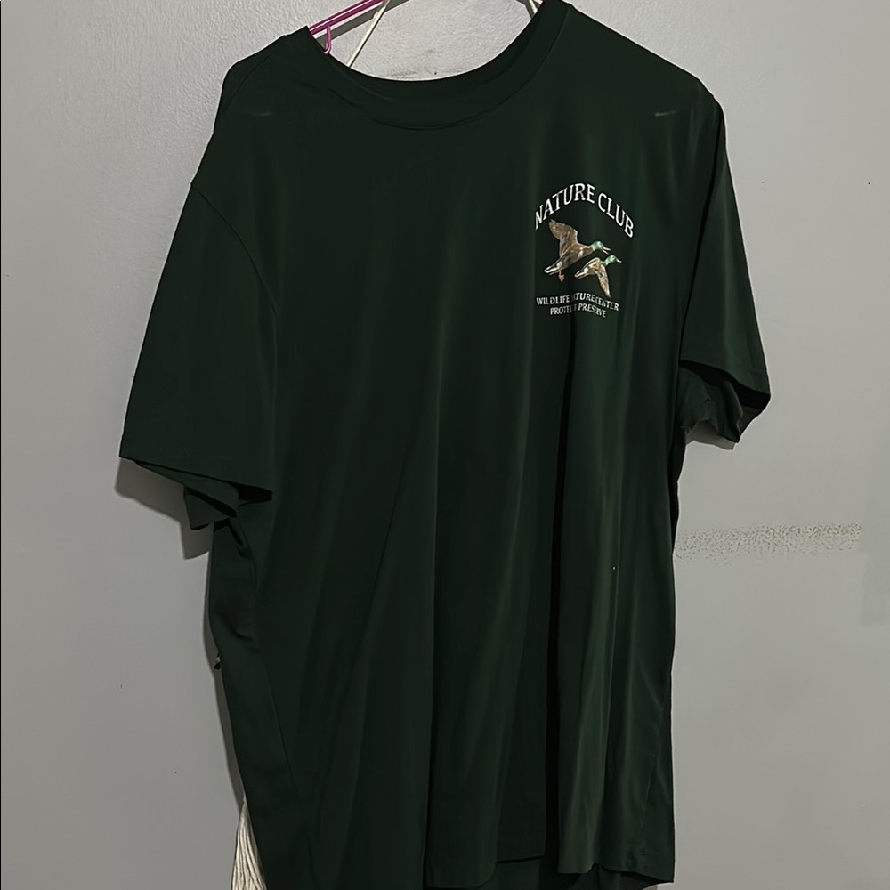 Dark Green Men's XL Graphic Duck Tee